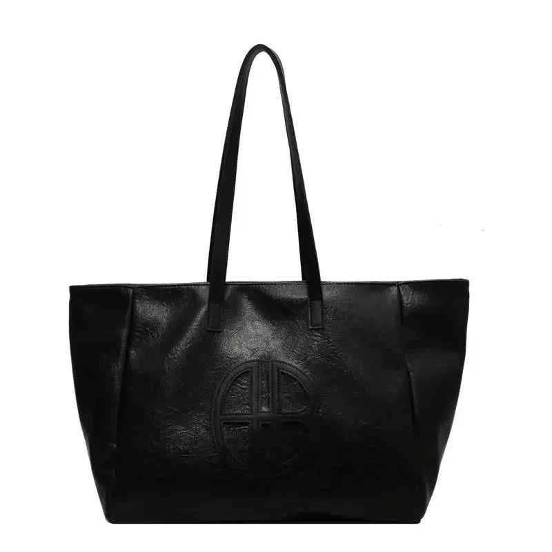 Gros sac cabas femme Marron-Noir-ShopGET®