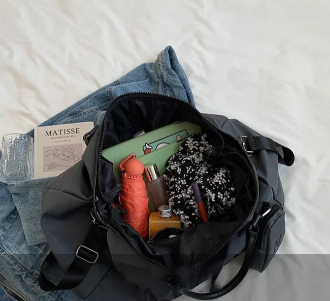 Sac weekend femme luxe Gris / OFFERTE-Noir / OFFERTE-ShopGET®
