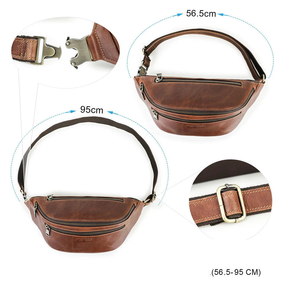 Sac banane en cuir pour professionnel