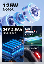 Trottinette électrique enfant  de  6-12 ans  16km/h Max