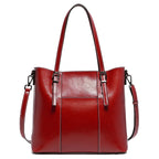 Sac cabas noir large capacité pour femme Bleu-Orange-Vert-Rouge-Beige-Noir-Marron-ShopGET® 