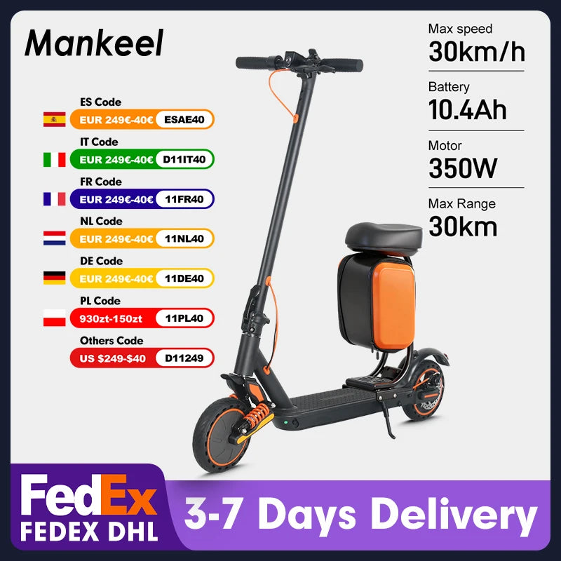 Trottinette électrique avec siège 350W Max 30km/h