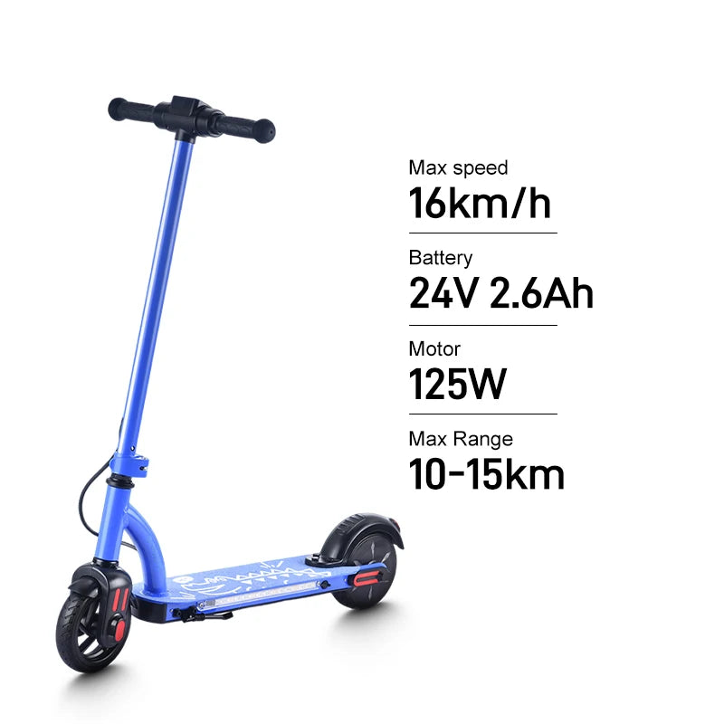 Trottinette électrique enfant  de  6-12 ans  16km/h Max