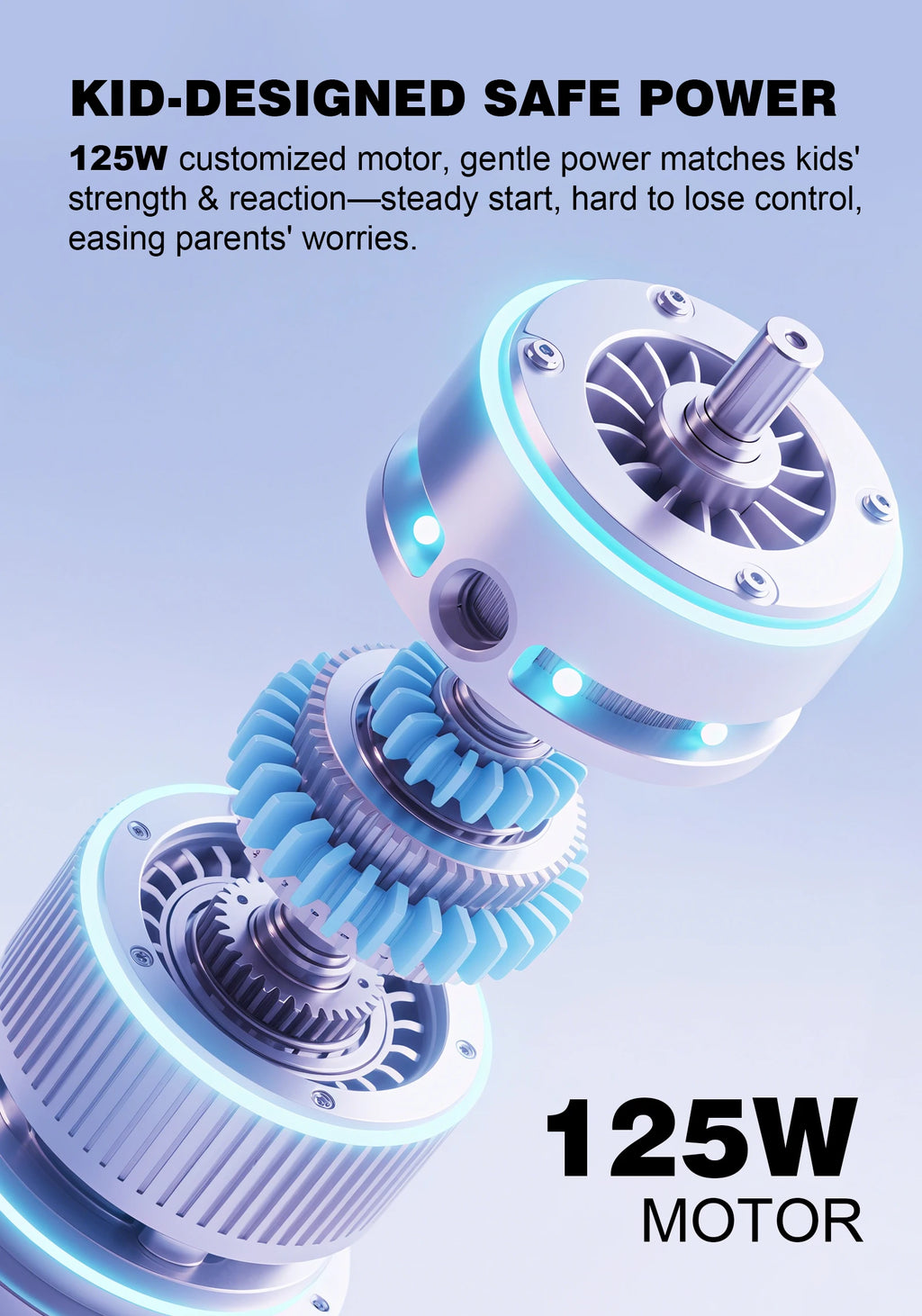 Trottinette électrique enfant  de  6-12 ans  16km/h Max