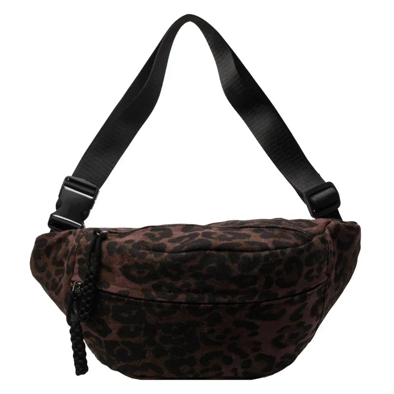 Grand sac banane léopard