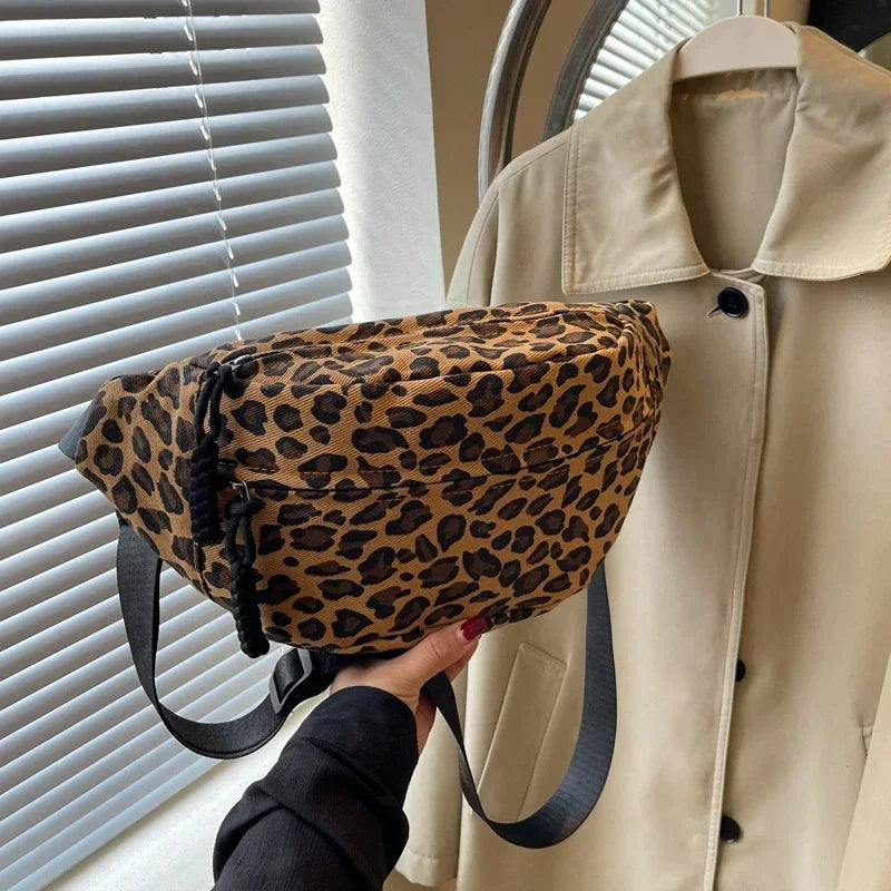 Grand sac banane léopard