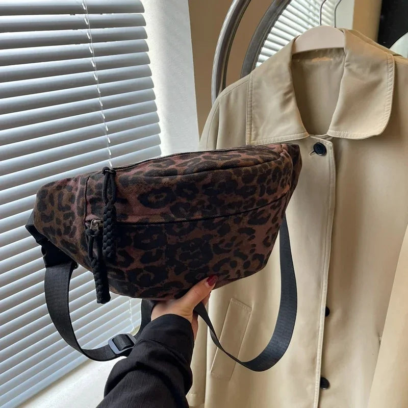 Grand sac banane léopard
