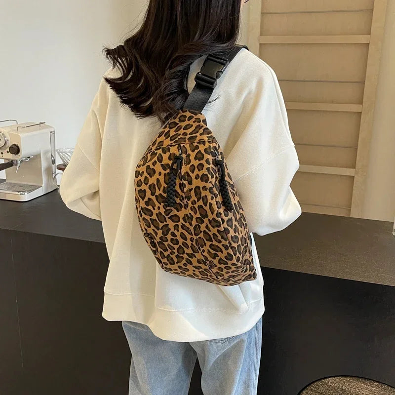 Grand sac banane léopard