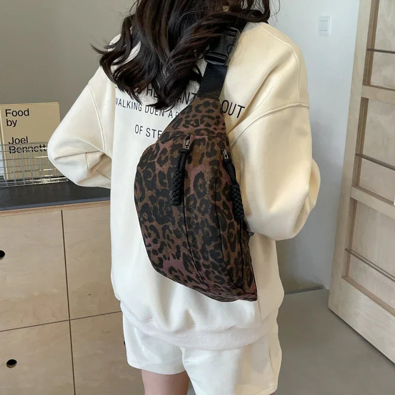 Grand sac banane léopard