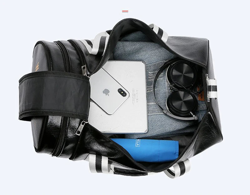 Grand sac polochon Rouge-Noir-ShopGET® 