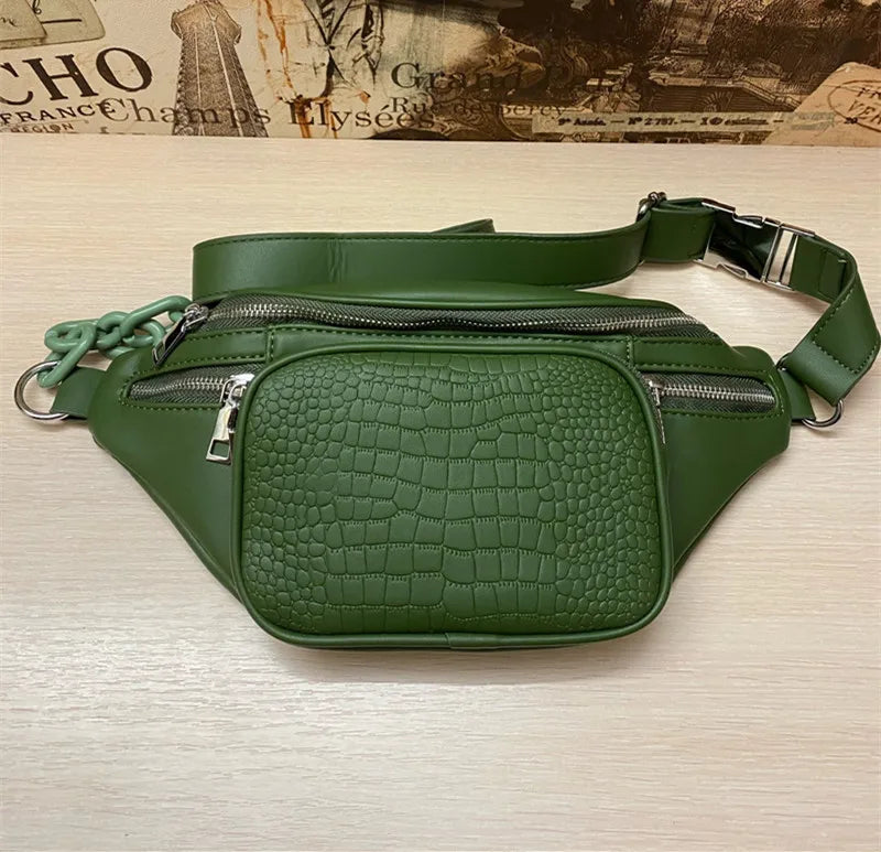 Sac banane en cuir femme