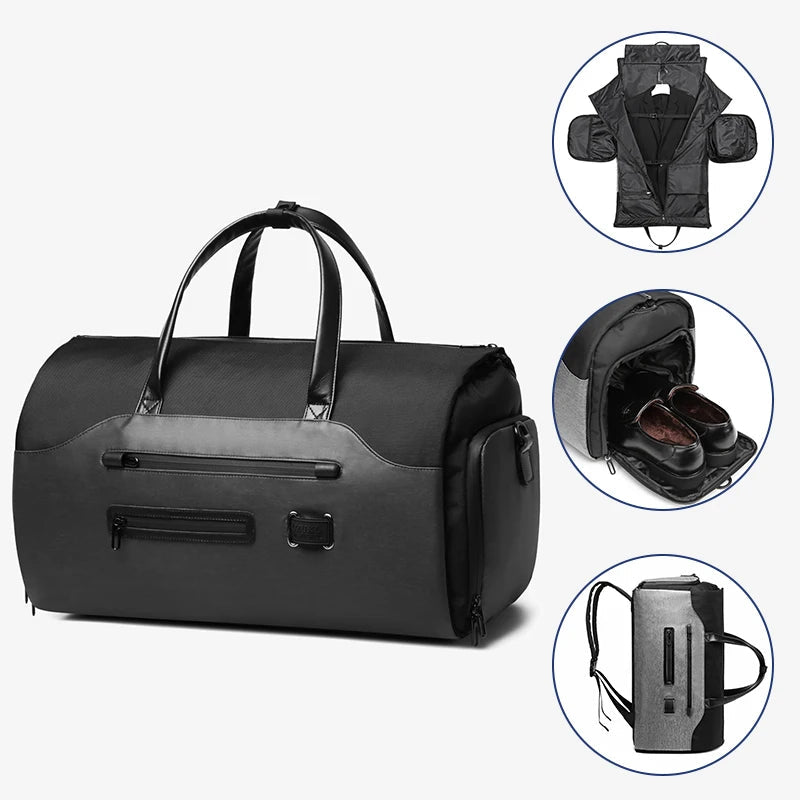 Sac weekend gentlemen de luxe Noir-Gris-ShopGET® 