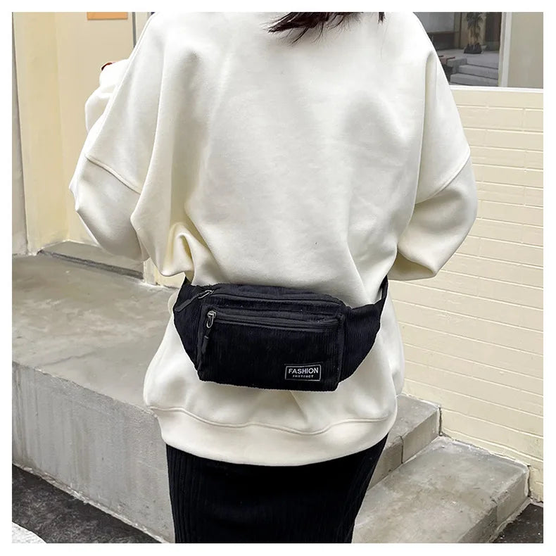 Sac banane femme classe en velours - ShopGET®