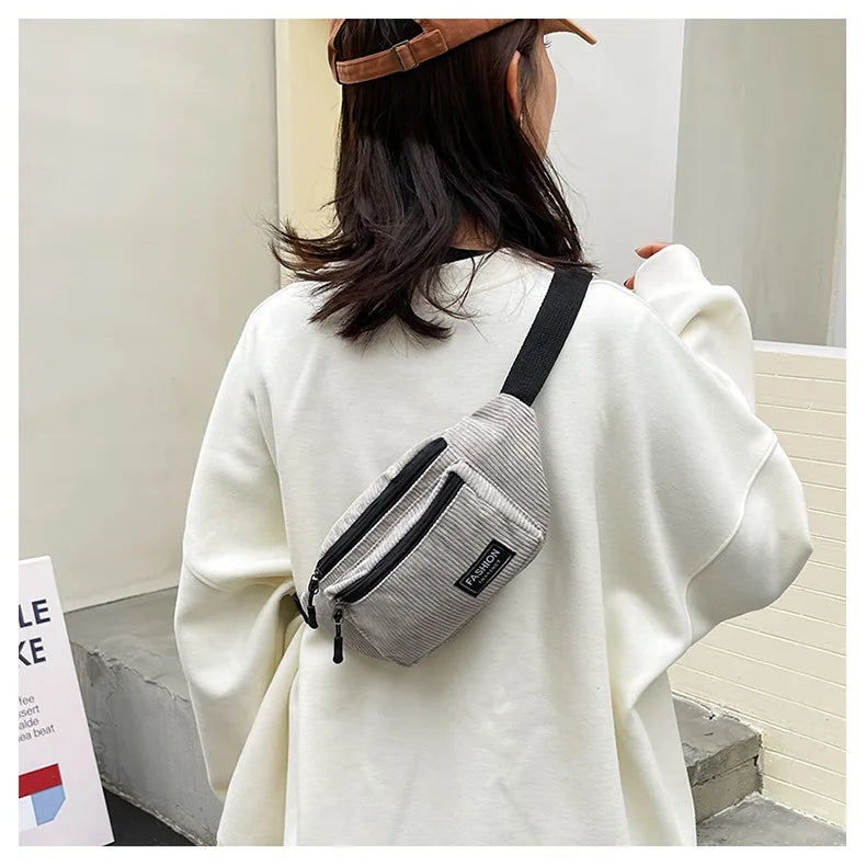 Sac banane femme classe en velours - ShopGET®