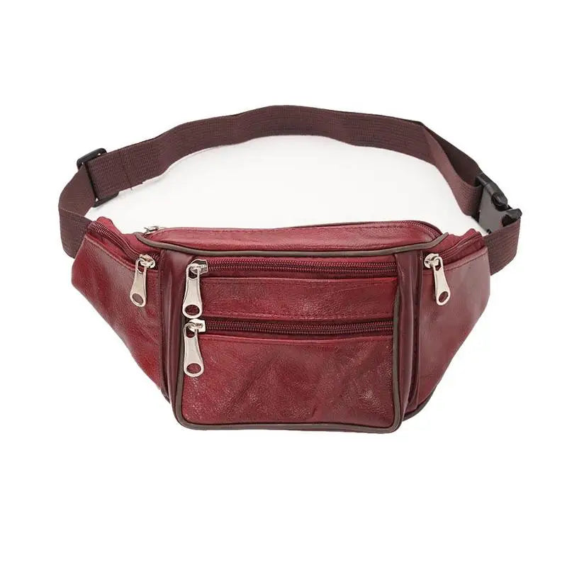 Sac banane en cuir doré jaune