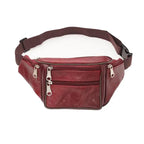 Sac banane en cuir doré jaune