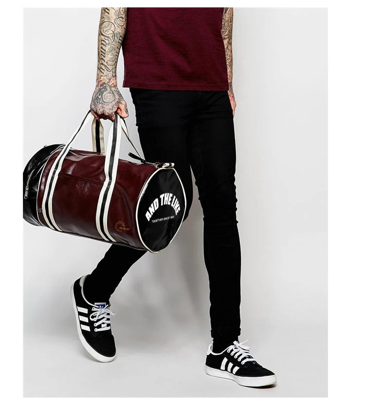 Sac polochon rouge vin Vin rouge et noir-Rouge-Vert-Noir Blanc-Bleu-Noir-Vin Rouge-Noir Jaune-ShopGET® 