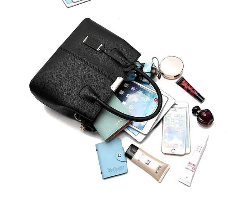 sac cabas femme pratique et tendance Pourpre / 30x13x22cm-Bleu / 30x13x22cm-Noir / 30x13x22cm-Beige / 30x13x22cm-Gris / 30x13x22cm-Rouge / 30x13x22cm-ShopGET® 