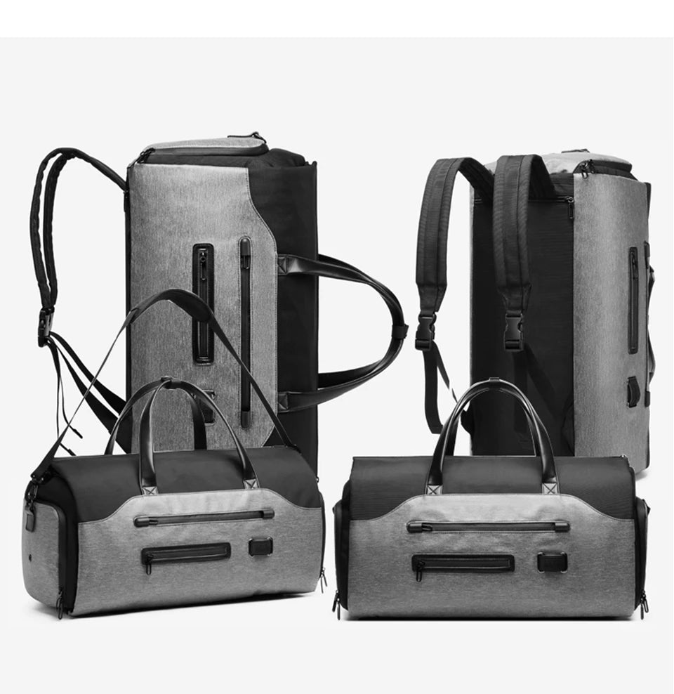 Sac weekend gentlemen de luxe Noir-Gris-ShopGET® 