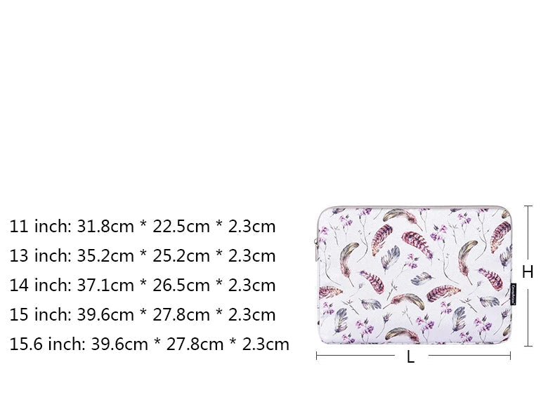 Pochette ordinateur 15.6 pouces à fleur rose - ShopGET®