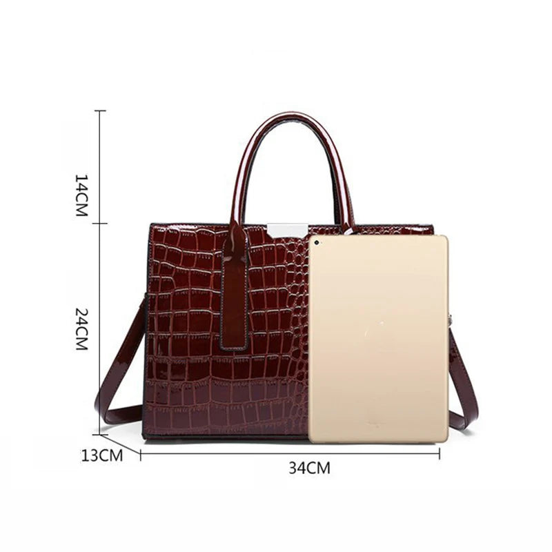 Sac cabas en cuir camel Noir / 34x13x24cm-wine rouge / 34x13x24cm-Marron camel / 34x13x24cm-ShopGET® 