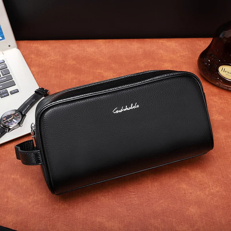 Sac pochette homme Marron / 26 x 8 x 14 CM / Offerte-Noir / 26 x 8 x 14 CM / Offerte-ShopGET® 