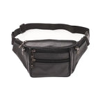 Sac banane en cuir doré jaune