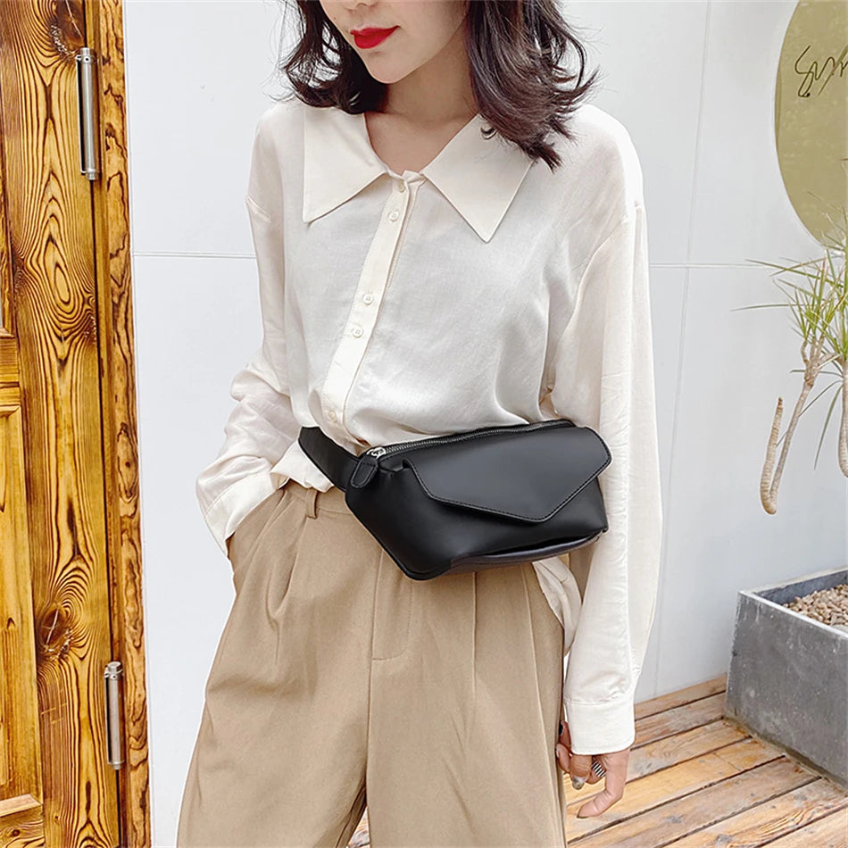 Sac banane en cuir  à bandoulière voyage