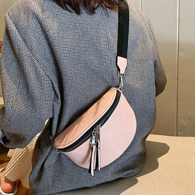 Sac banane femme chic marron de luxe