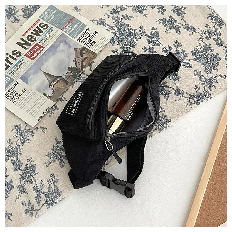 Sac banane femme classe en velours - ShopGET®