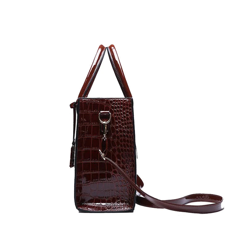 Sac cabas en cuir camel Noir / 34x13x24cm-wine rouge / 34x13x24cm-Marron camel / 34x13x24cm-ShopGET® 
