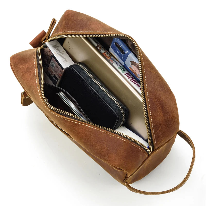Trousse de toilette homme cuir luxe - ShopGET®