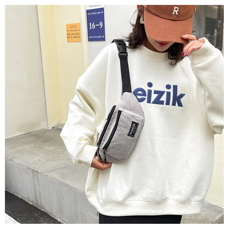 Sac banane femme classe en velours - ShopGET®