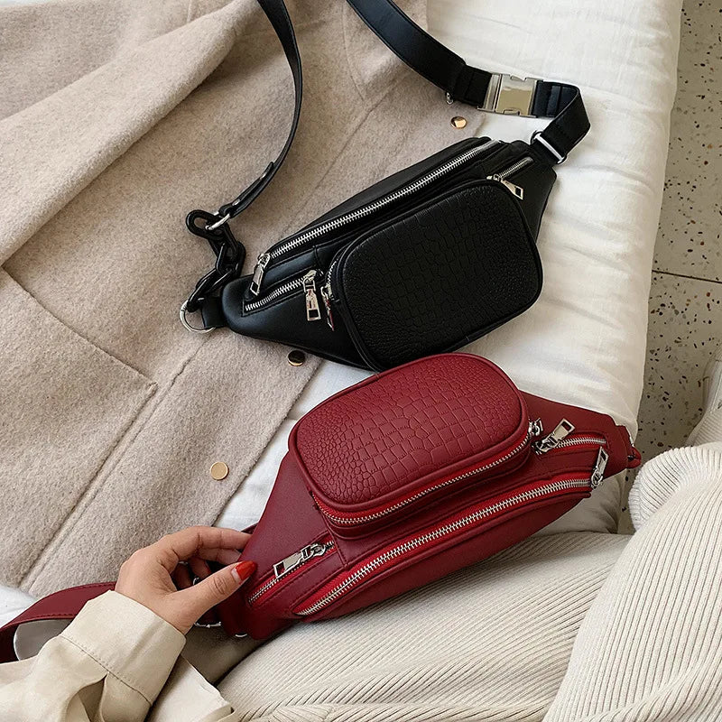 Sac banane en cuir femme