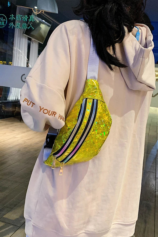 Sac banane argent pour femme - ShopGET®