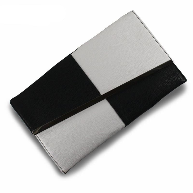 Sac bandoulière pochette femme géométrique Noir-ShopGET® 