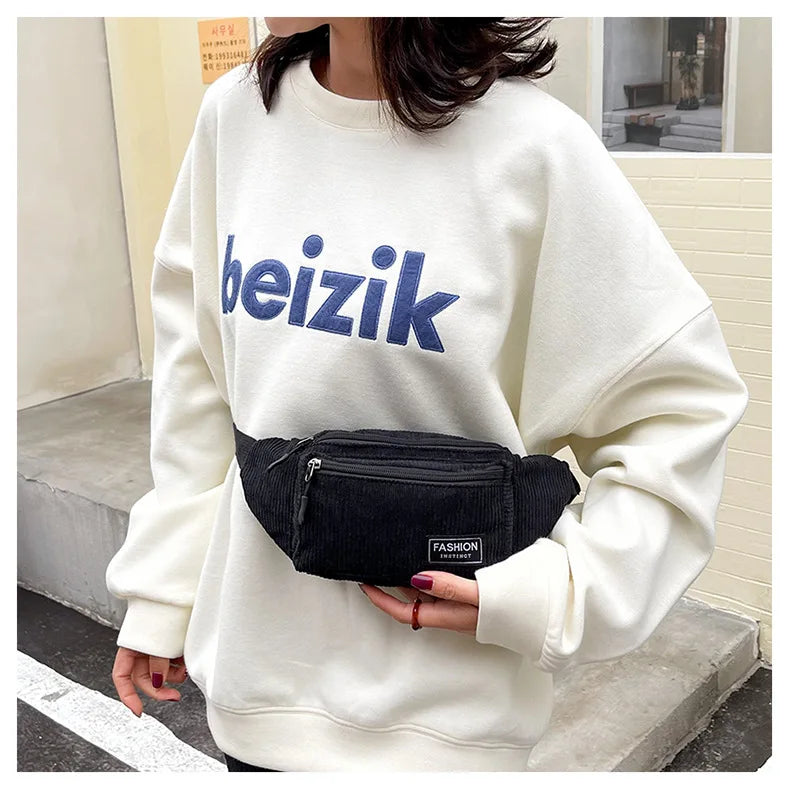 Sac banane femme classe en velours - ShopGET®