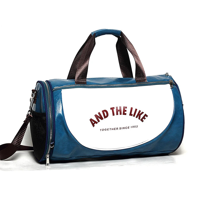 Sac polochon petit pas cher Bleu Blanc-Bordeau-Vert Blanc-Bordeau Blanc-Noir Blanc-Vert-Noir Or-ShopGET® 