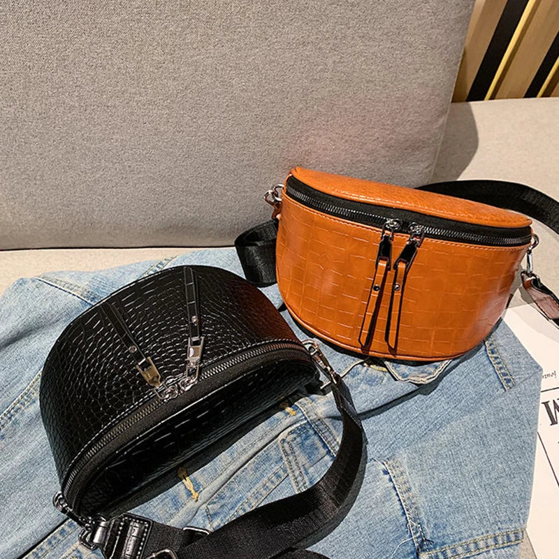 Sac banane femme chic marron de luxe