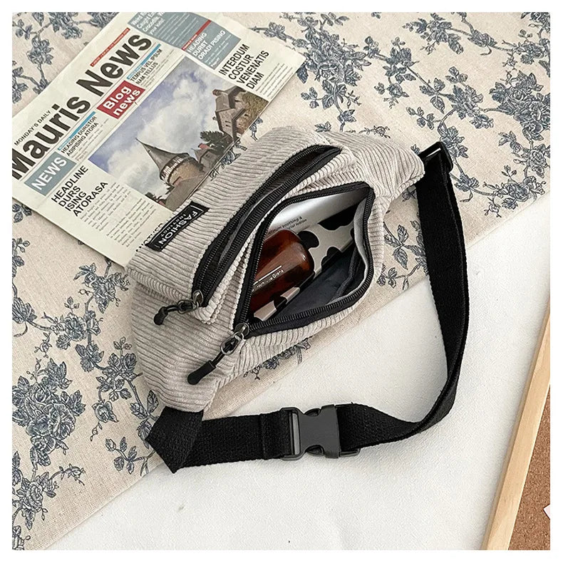 Sac banane femme classe en velours - ShopGET®