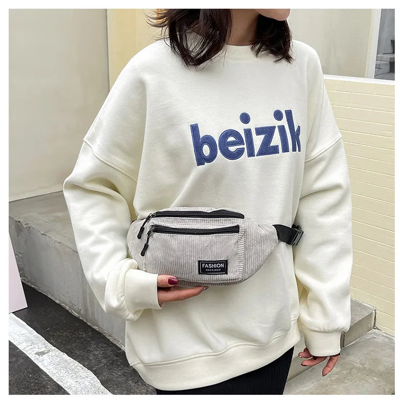 Sac banane femme classe en velours - ShopGET®