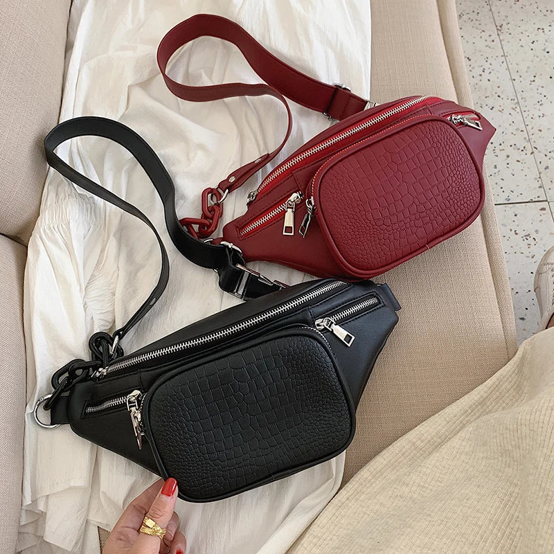 Sac banane en cuir femme