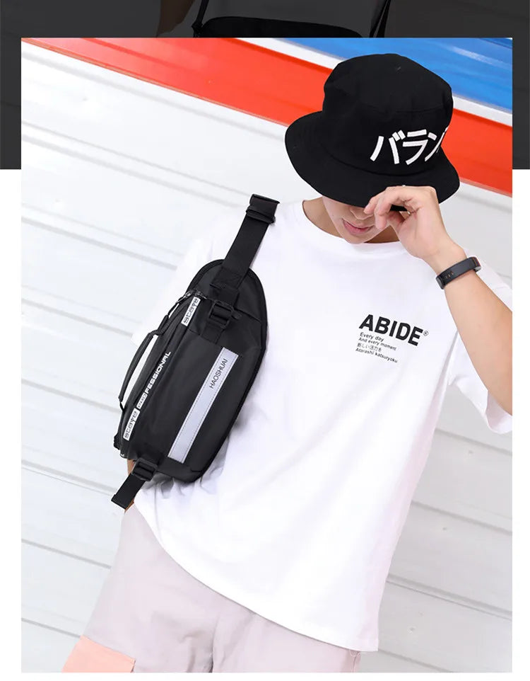 Sac banane homme streetwear en nylon