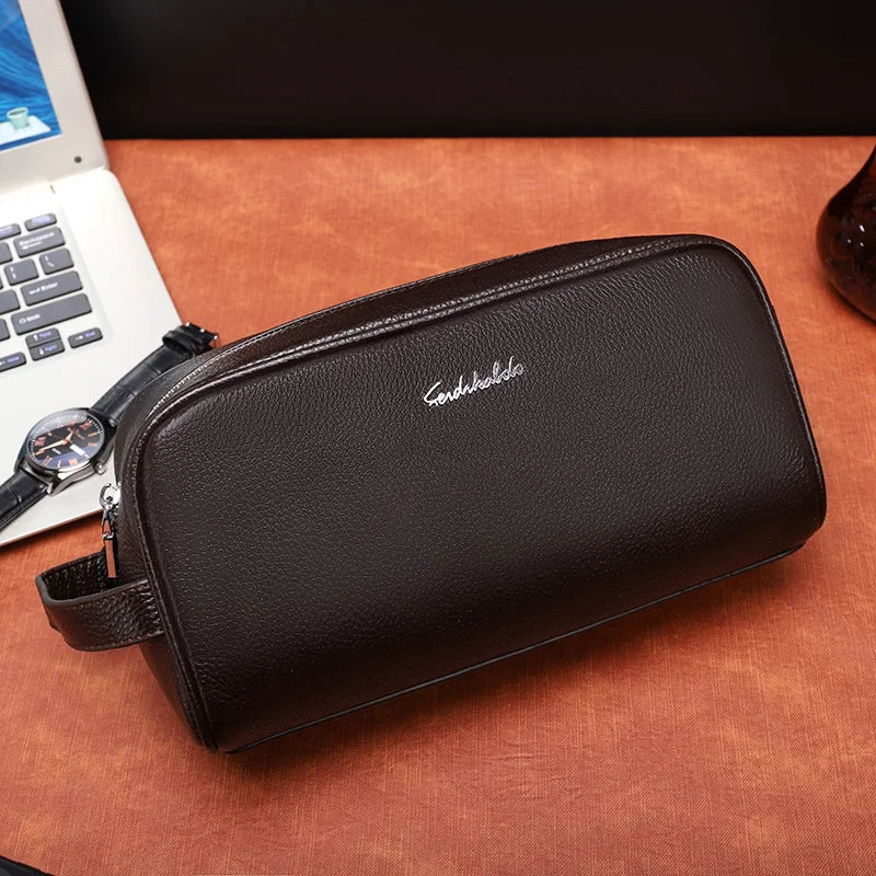 Sac pochette homme Marron / 26 x 8 x 14 CM / Offerte-Noir / 26 x 8 x 14 CM / Offerte-ShopGET® 