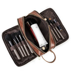 Trousse de toilette homme cuir noir à suspendre - ShopGET®