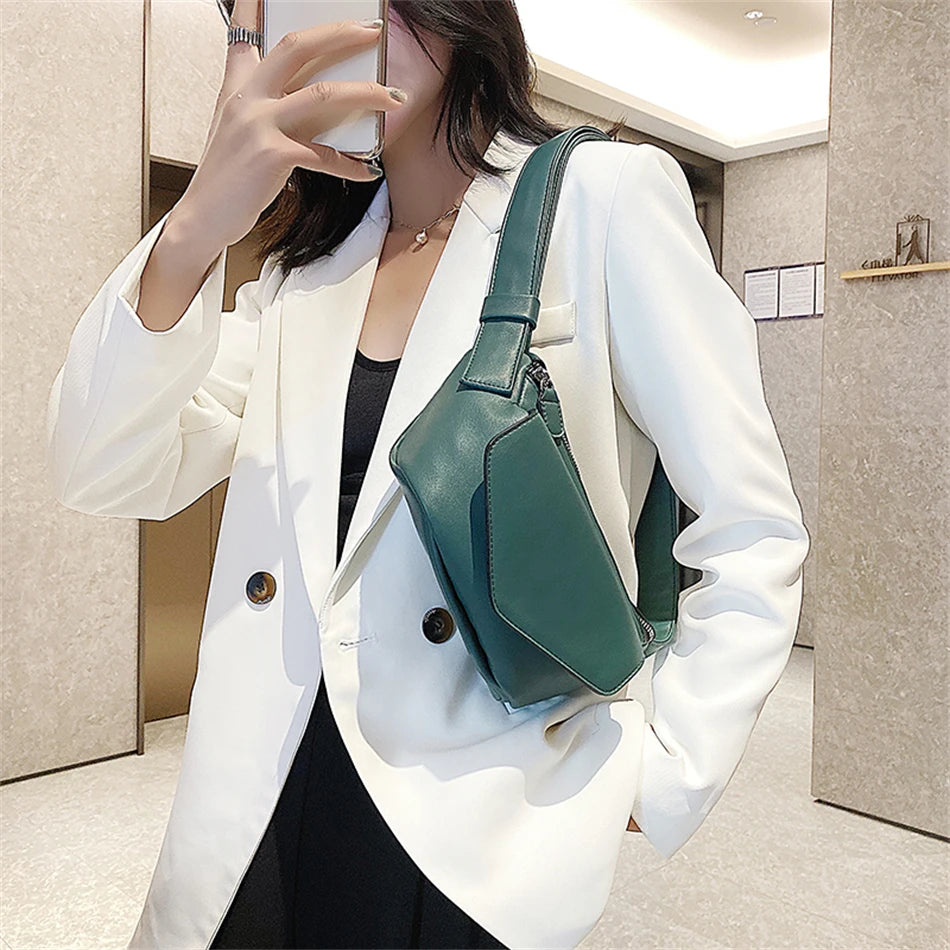 Sac banane en cuir  à bandoulière voyage