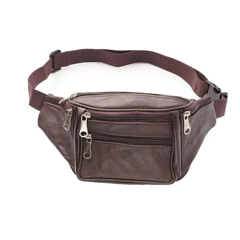 Sac banane en cuir doré jaune