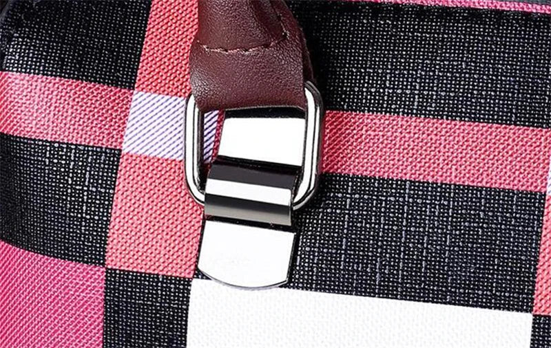 Sac cabas femme ensemble de 4 Pièces Rouge-Noir-Bleu A-Bleu-Marron-ShopGET® 