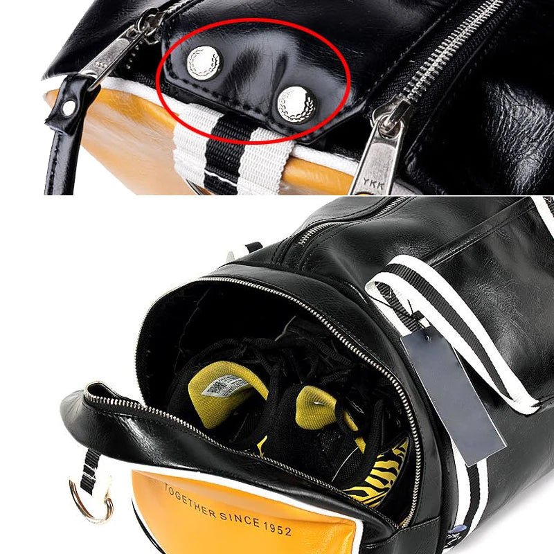 Sac polochon  homme cuir Rouge / 45 x 30 x 30 cm-Burgundy / 45 x 30 x 30 cm-Noir Blanc / 45 x 30 x 30 cm-Noir Jaune / 45 x 30 x 30 cm-Noir / 45 x 30 x 30 cm-Burgundy Noir / 45 x 30 x 30 cm-Bleu / 45 x 30 x 30 cm-Vert / 45 x 30 x 30 cm-ShopGET® 