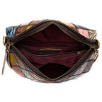 Sac banane femme chic multicolore plaid en cuir - ShopGET®